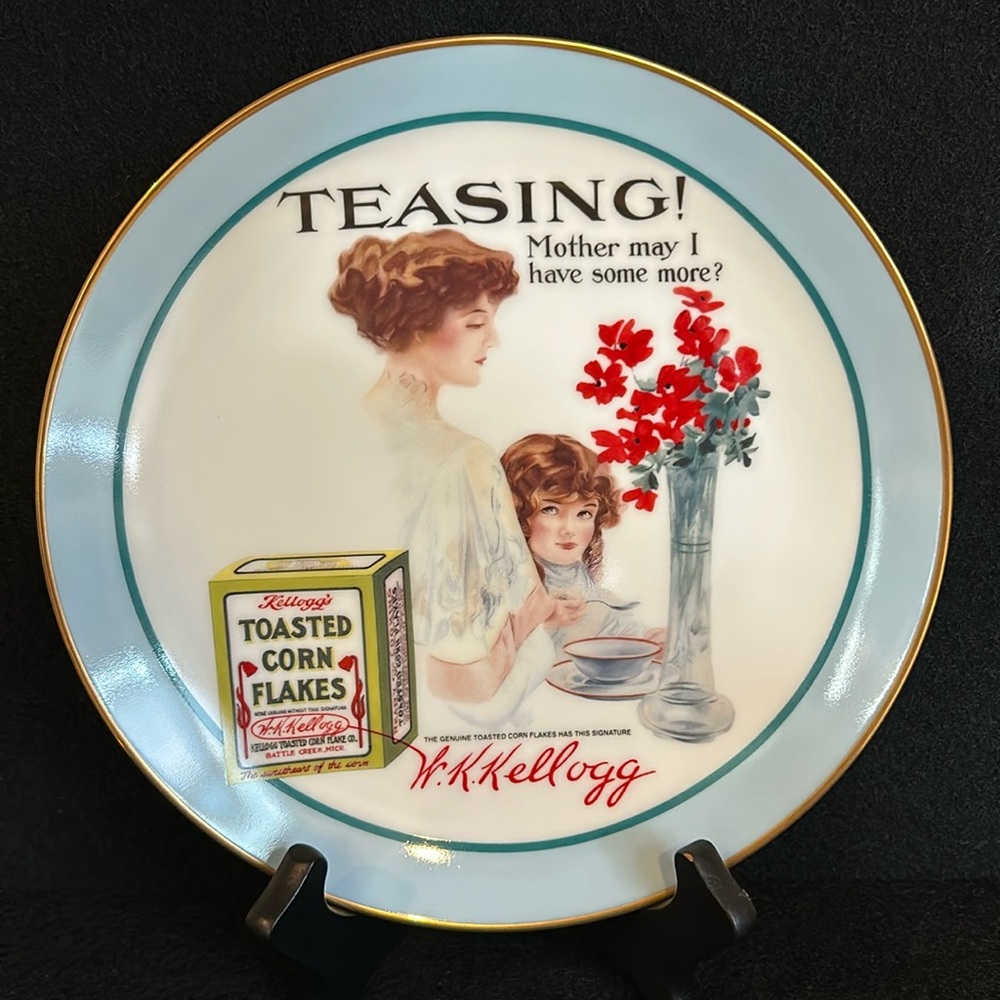 Vintage Kellogg's Nostalgia Collection plate "Teasing” 1994